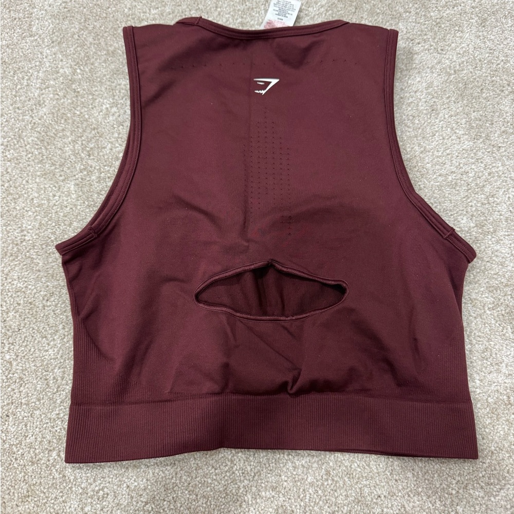 Maroon Sleeveless Gym Top gym shark